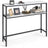 Console Table, 2-Tier Sofa Table - Particleboard and Steel - White