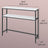 Console Table, 2-Tier Sofa Table - Particleboard and Steel - White