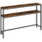 Sofa Table - Wood and Steel - Brown - with Shelves