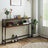 Sofa Table - Wood and Steel - Brown - with Shelves