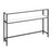 2-Tier Console Table for Hallway - Wood and Steel - Marble White and Ink Black