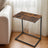 C-Shaped Side Table - Steel - Rustic Brown and Black - Ideal for Living Room and Bedroom