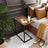 C-Shaped Side Table - Steel - Rustic Brown and Black - Ideal for Living Room and Bedroom
