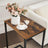 C-Shaped Side Table - Steel - Rustic Brown and Black - Ideal for Living Room and Bedroom