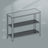 Narrow Console Table - Iron - Rustic Brown - 3-Tier Design with Mesh Shelves