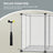 Modular Small Animal Playpen - Plastic - White - Indoor Enclosure with Floor for Hamsters