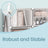 Interlocking Shoe Rack - Plastic - Cloud White - 12-Slot Modular Design with Steel Frame