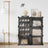 Modular Shoe Rack - Plastic - Black - Interlocking 12-Slot Design with Doors