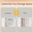 Shoe Rack - Plastic - White - 10-Slot Modular Design with Doors
