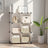 Modular Cube Storage Organiser - Plastic - Black - 6 Cubes with Feet and Metal Grid