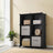 Modular Storage Shelf - Plastic - Black - 6 Cube Organizer with Top Metal Grid