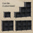 Modular Storage Shelf - Plastic - Black - 6 Cube Organizer with Top Metal Grid