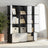 Modular Storage Shelf - Plastic - Black - 12 Cube Design with Doors