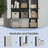 Modular Storage Shelf - Plastic - Black - 12 Cube Design with Doors