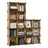 16-Cube Storage Organizer - PP Plastic - Rustic Brown - Stackable and Versatile Shelving System