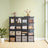 16-Cube Storage Organizer - PP Plastic - Rustic Brown - Stackable and Versatile Shelving System