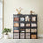 16-Cube Storage Organizer - PP Plastic - Rustic Brown - Stackable and Versatile Shelving System