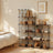 Modular Wire Grid Shelving System - Metal Mesh - White - Customizable Storage Cabinet with 16 Cubes