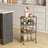 4-Tier Rolling Storage Cart - Steel - Black