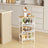 4-Tier Rolling Storage Cart - Steel - Black