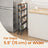 5-Tier Rolling Storage Cart - Metal Frame - Rustic Brown and Black - Slim Design with Handle