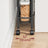 5-Tier Rolling Storage Cart - Metal Frame - Rustic Brown and Black - Slim Design with Handle