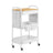 Utility Cart - Metal - Cloud White - 3-Tier with Tabletop and Removable Hanging Cups