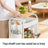 Utility Cart - Metal - Cloud White - 3-Tier with Tabletop and Removable Hanging Cups