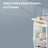 Rolling Utility Cart - Metal Mesh - Cloud White - 3-Tier with Removable Pegboards