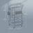 Rolling Utility Cart - Metal Mesh - Cloud White - 3-Tier with Removable Pegboards