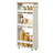 Slim Rolling Cart - 4-Tier - Particleboard - Wheels