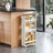 Slim Rolling Cart - 4-Tier - Particleboard - Wheels