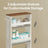 Slim Rolling Cart - 4-Tier - Particleboard - Wheels