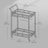 Bar Cart - Metal - Mirrored