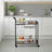 Bar Cart, Home Bar Serving Cart - Steel and Mirrored Glass - Black