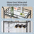 Bar Cart, Home Bar Serving Cart - Steel and Mirrored Glass - Black