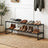 2-Tier Shoe Rack - Metal Tube and Plastic Connector - Black
