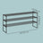 3-Tier Shoe Rack - 66L - Metal - Stackable Design