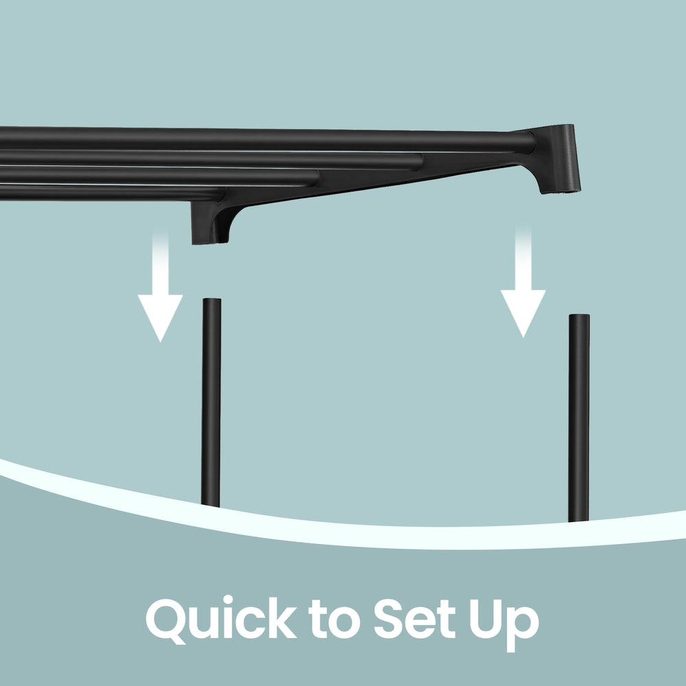3-Tier Shoe Rack - 66L - Metal - Stackable Design