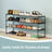 3-Tier Shoe Rack - 66L - Metal - Stackable Design