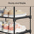 10-Tier Shoe Rack - 50 Pairs - Metal Tube - Adjustable Height