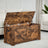 Storage Bench - Wood - Rustic Brown - Farmhouse Style with Safety Hinges
