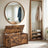 Storage Bench - Wood - Rustic Brown - Farmhouse Style with Safety Hinges