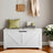 Storage Chest - Wood - Rustic Brown - Farmhouse Style with Safety Hinges and Bench Functionality