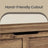 Shoe Storage Bench - Wood - Honey Brown - with 2 Safety Hinges