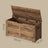 Shoe Storage Bench - Wood - Honey Brown - with 2 Safety Hinges