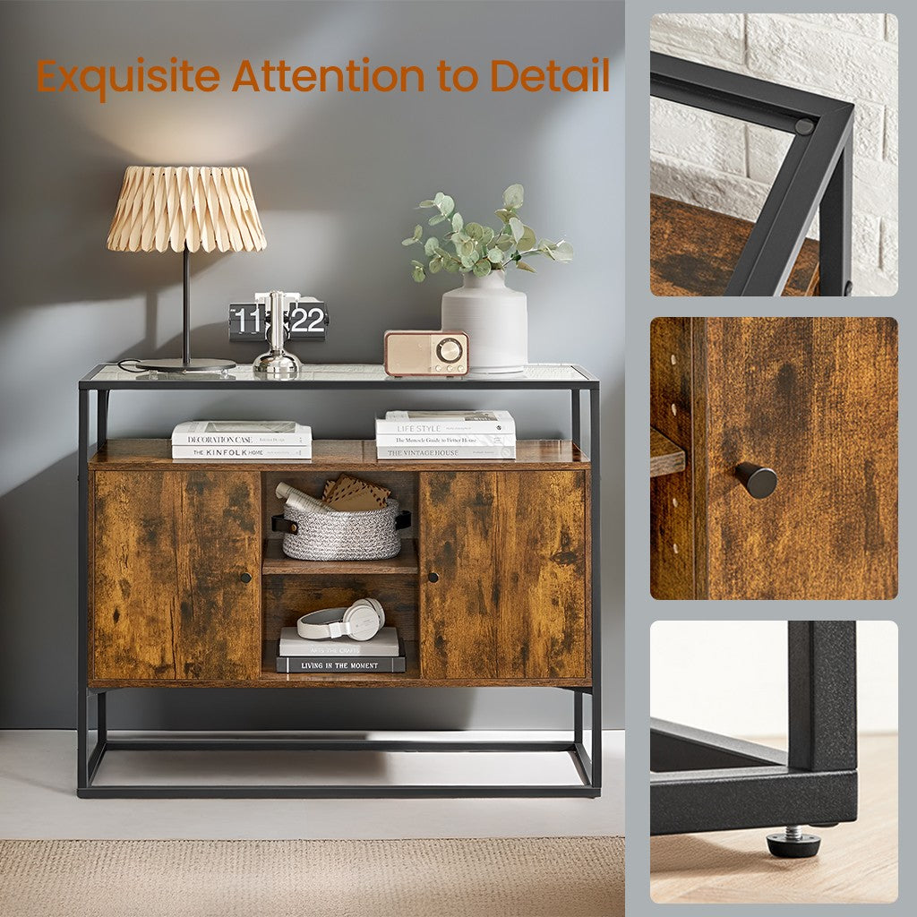 Sideboard - 100L - Particleboard - Glass Surface