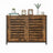 Sideboard - Steel - Rustic Brown and Black