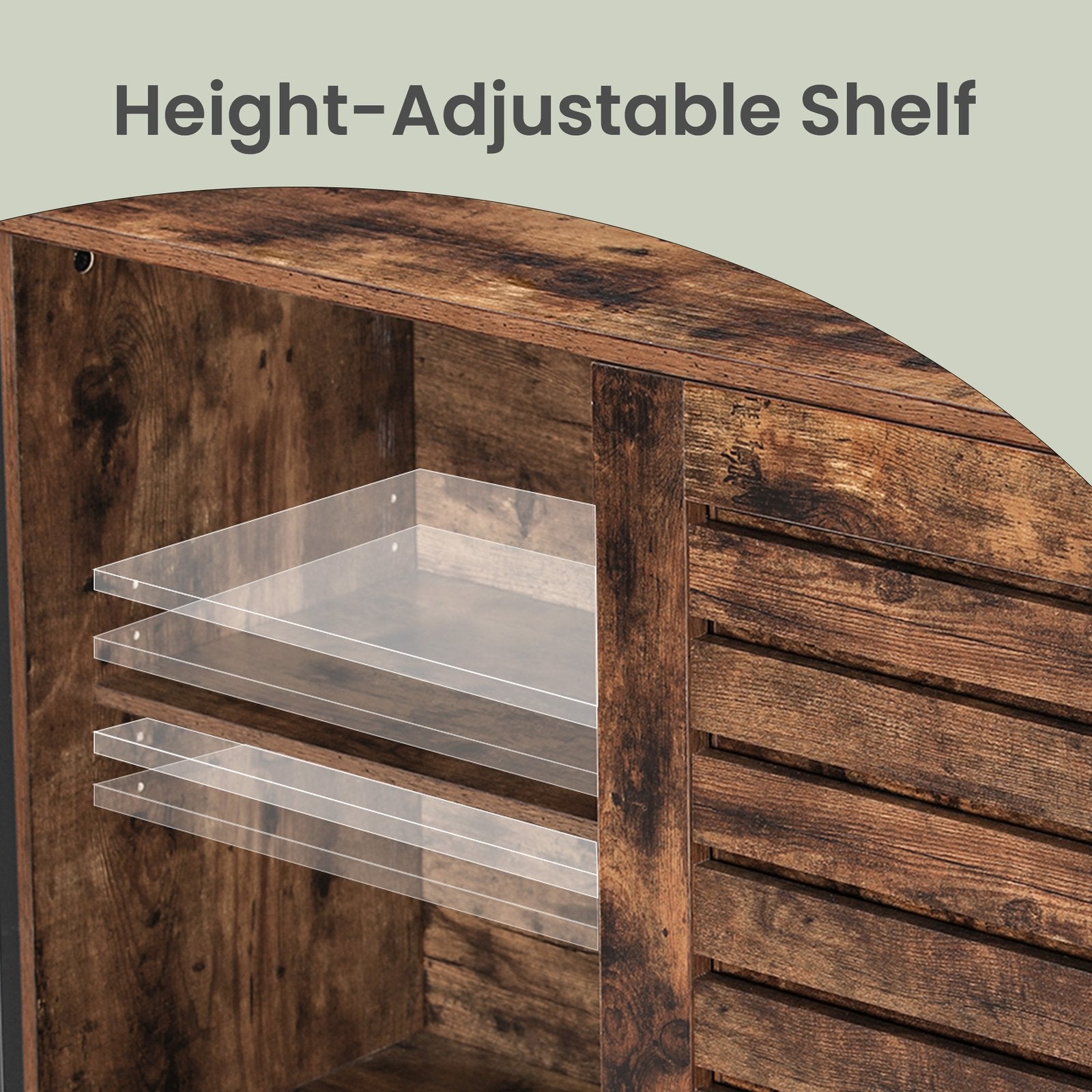 Sideboard - Steel - Rustic Brown and Black
