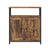 Multipurpose Storage Cabinet - Steel - Rustic Brown and Black - Adjustable Shelves with Slat Door